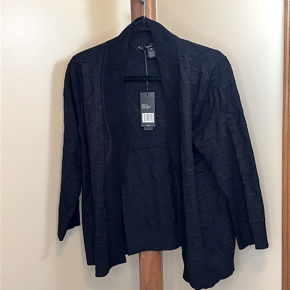 NWT Thesis Black cardigan nwt 1x fits like med/large. Runs Small